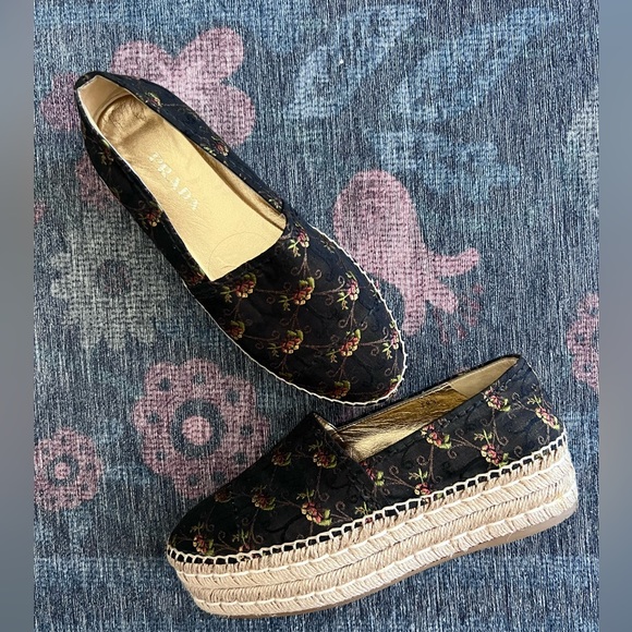 Prada Floral Espadrilles - Picture 1 of 3